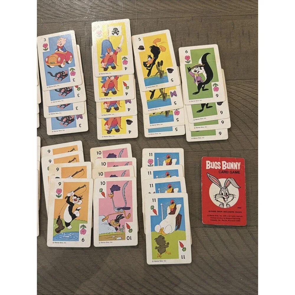 Vtg BUGS BUNNY Card Game 1976 WHITMAN Warner no Instructions